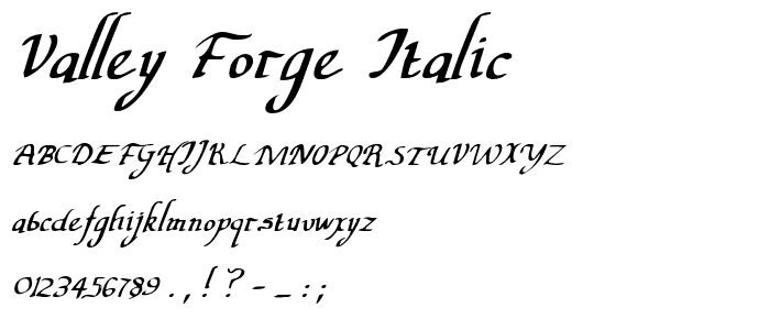 Valley Forge Italic font